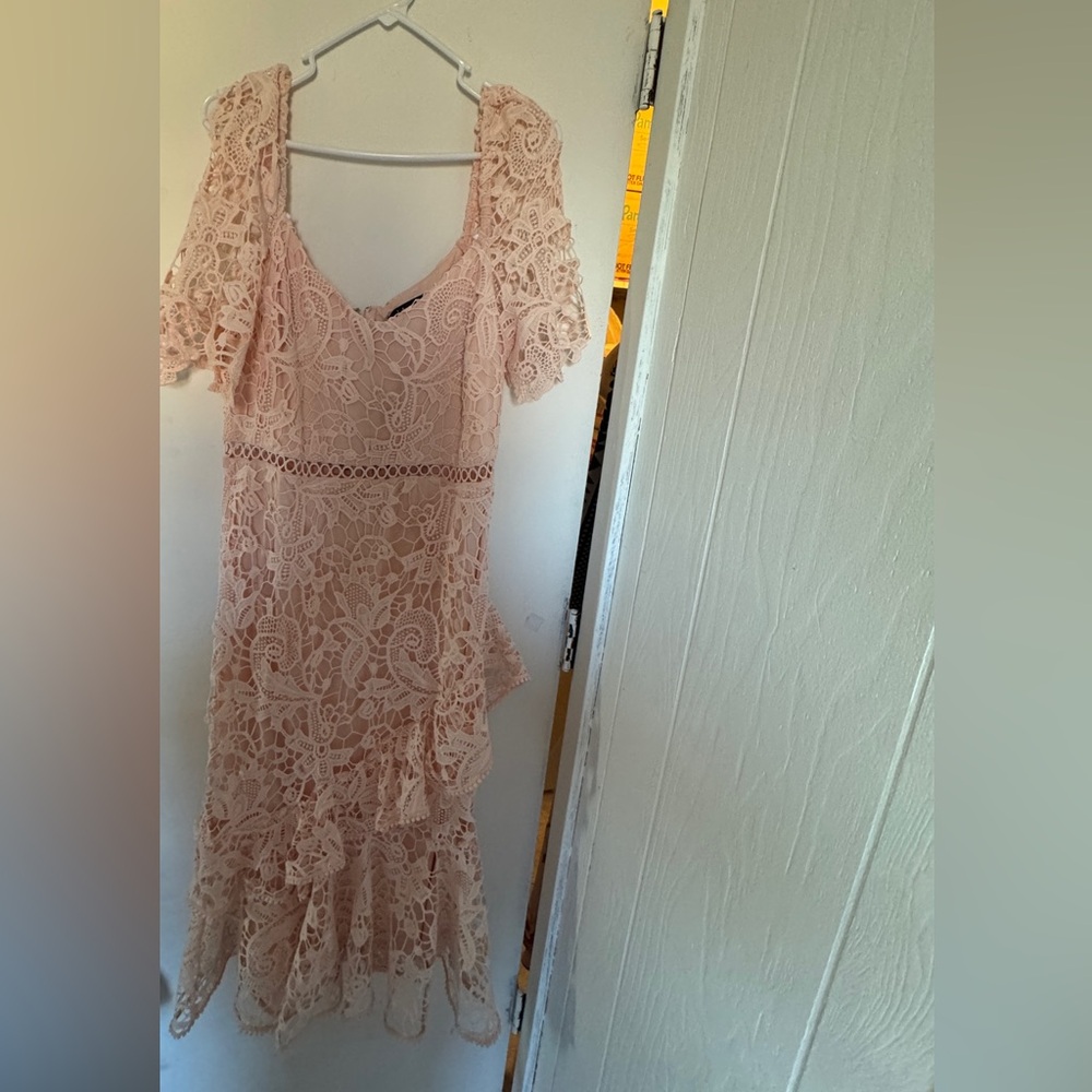 Light Pink Lulus Lace Maxi Dress